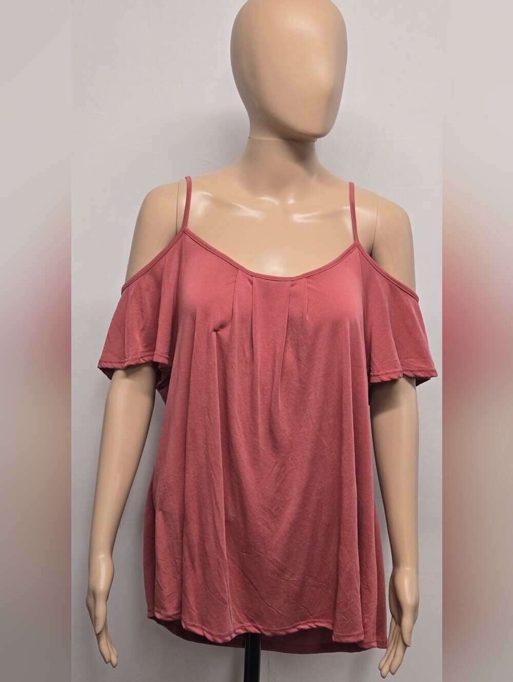 Mikey & Joey XL Top Off The Shoulder Short Sleeves Slinky Stretch Knit New